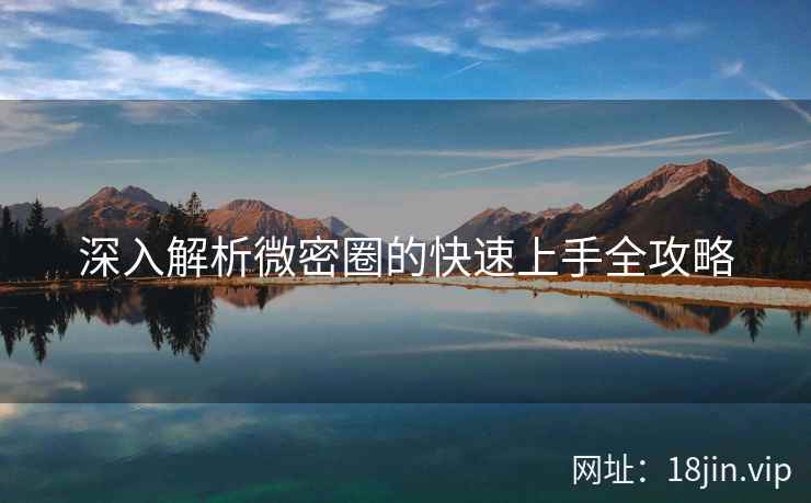 深入解析微密圈的快速上手全攻略