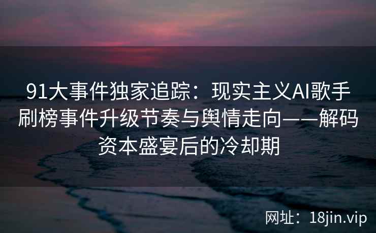 91大事件独家追踪:现实主义AI歌手刷榜事件升级节奏与舆情走向——解码资本盛宴后的冷却期