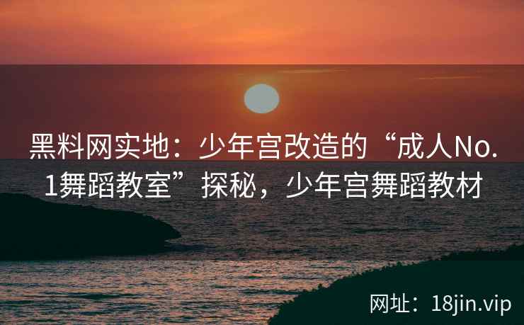 黑料网实地：少年宫改造的“成人No.1舞蹈教室”探秘，少年宫舞蹈教材