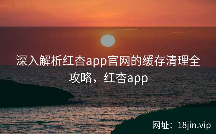 深入解析红杏app官网的缓存清理全攻略,红杏app
