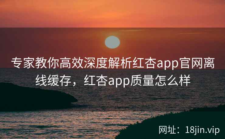 专家教你高效深度解析红杏app官网离线缓存,红杏app质量怎么样