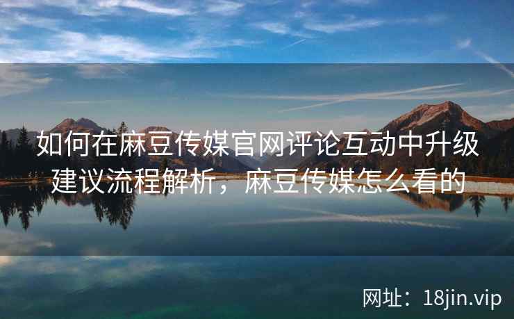 如何在麻豆传媒官网评论互动中升级建议流程解析,麻豆传媒怎么看的